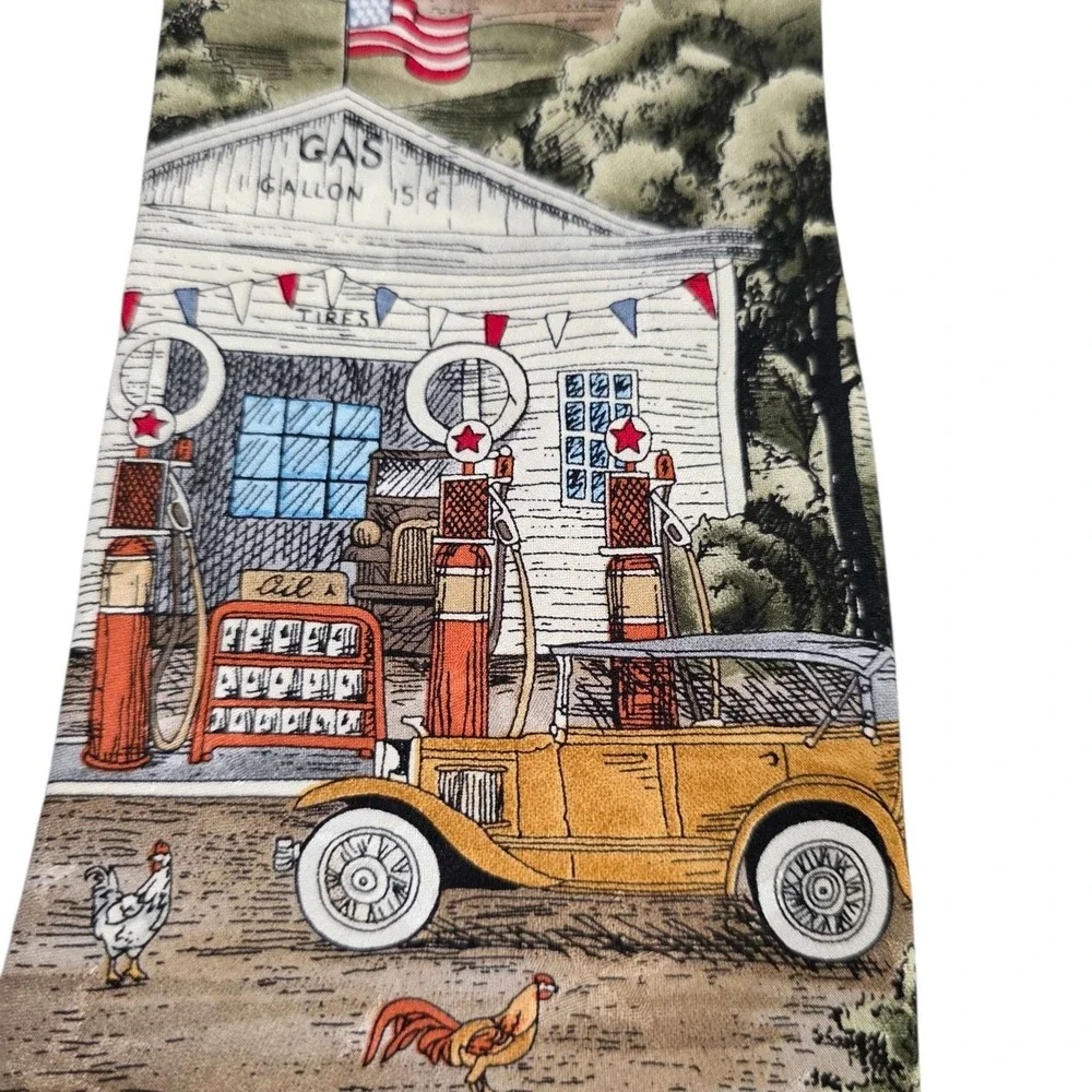 Tango by Max Raab Americana Series Country Garage Silk Necktie House Car‎